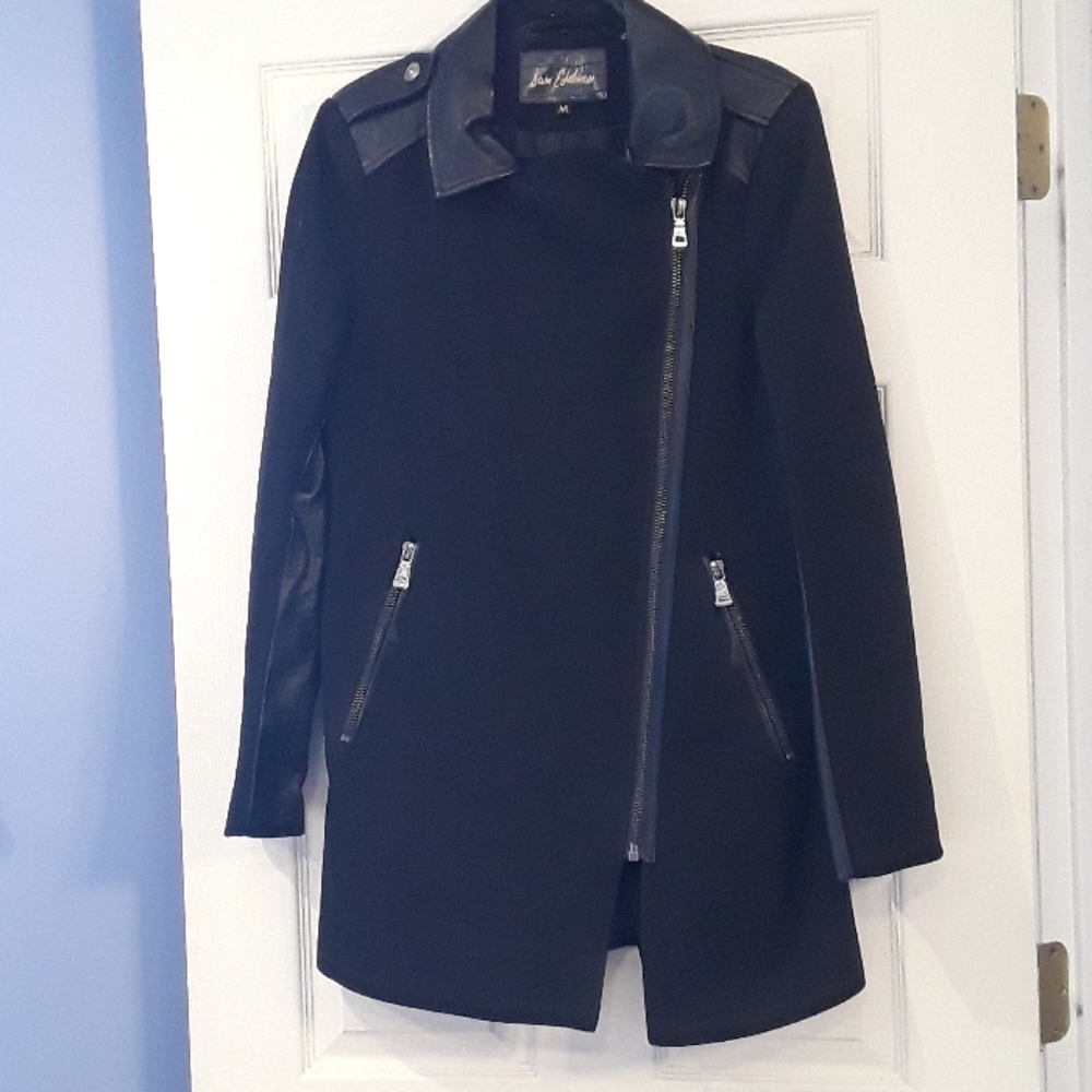 Sam Edelman NWOT Wool Coat Black Moto Medium